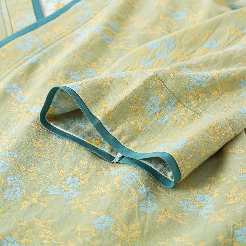 Loungewear-Set aus Vintage-Baumwollgaze mit lockerer Krawatte