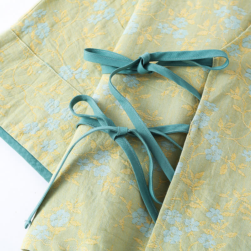 Loungewear-Set aus Vintage-Baumwollgaze mit lockerer Krawatte