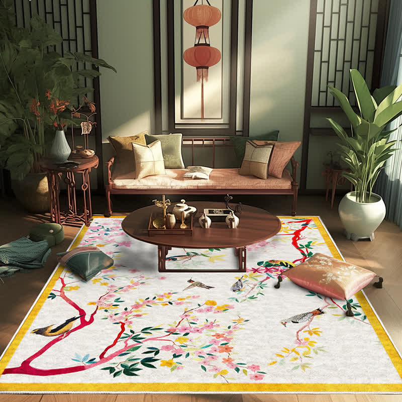 Waschbarer Anti-Rutsch-Teppich „Refresh Floral Bird“