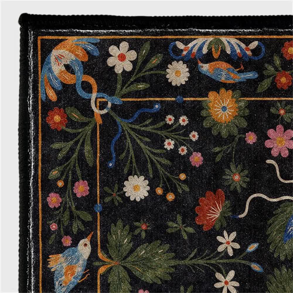 Waschbarer, langlebiger Anti-Rutsch-Teppich „Vintage Garden“