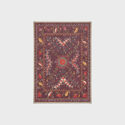 Waschbarer, strapazierfähiger und rutschfester Teppich im Retro-Paisley-Stil
