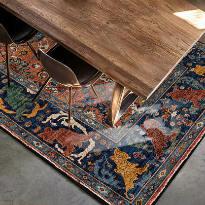 Rutschfester Vintage-Teppich im Ethno-Stil für drinnen und draußen