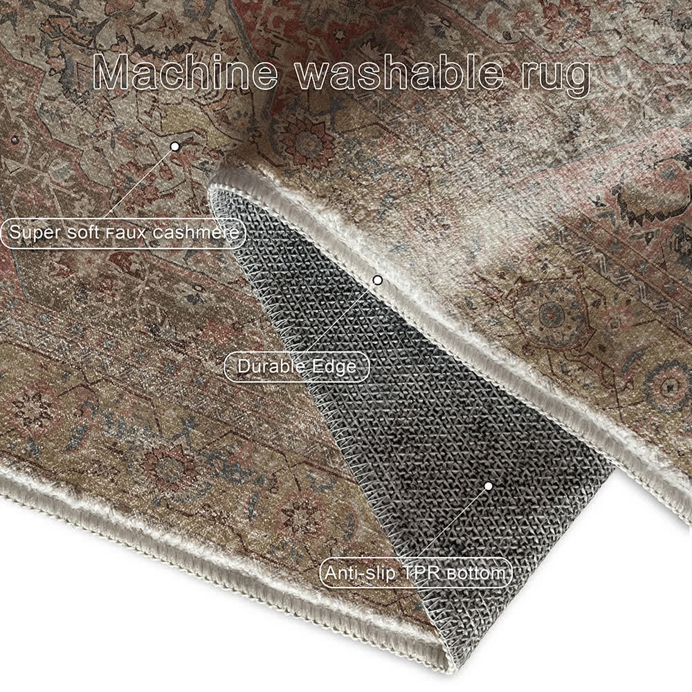 Rutschfester, waschbarer Teppich im persischen Ethno-Stil