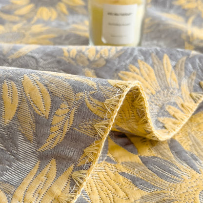 Wende-Bettdecke aus Baumwollgaze mit Sonnenblumen-Print