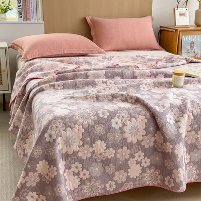 Wende-Bettdecke „Rural Flower“ aus Baumwollgaze