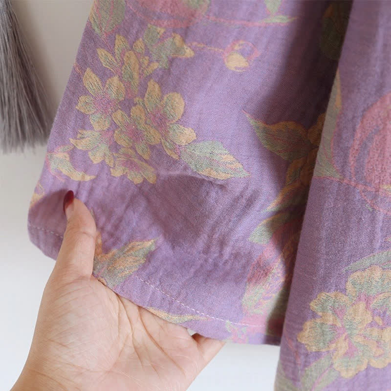 Elegantes Loungewear-Set aus garngefärbter Jacquard-Baumwolle im Vintage-Stil