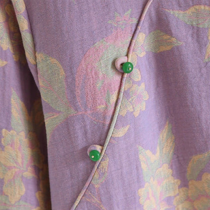 Elegantes Loungewear-Set aus garngefärbter Jacquard-Baumwolle im Vintage-Stil