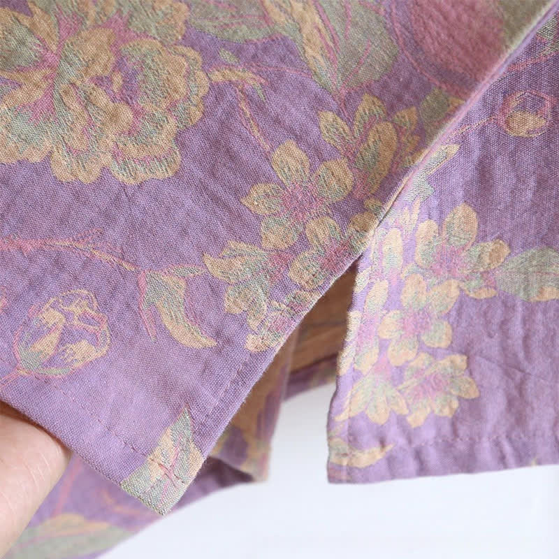Elegantes Loungewear-Set aus garngefärbter Jacquard-Baumwolle im Vintage-Stil