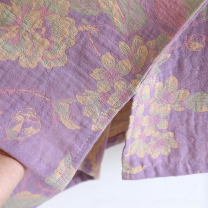Elegantes Loungewear-Set aus garngefärbter Jacquard-Baumwolle im Vintage-Stil