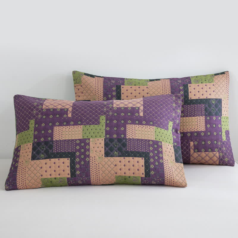 Vintage Patchwork Baumwollgaze Jacquard Bettdecke
