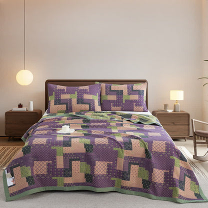 Vintage Patchwork Baumwollgaze Jacquard Bettdecke