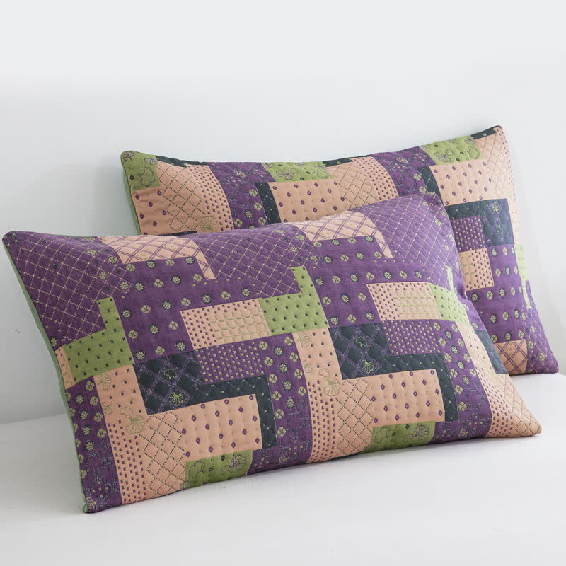 Vintage Patchwork Baumwollgaze Jacquard Bettdecke