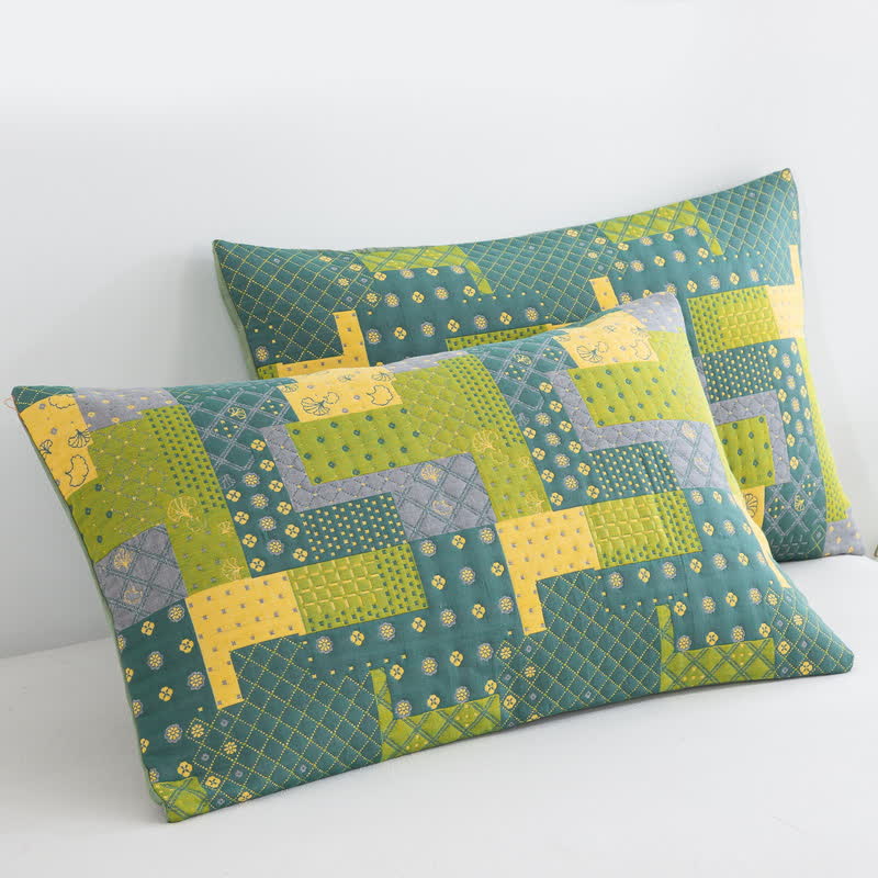 Vintage Patchwork Baumwollgaze Jacquard Bettdecke