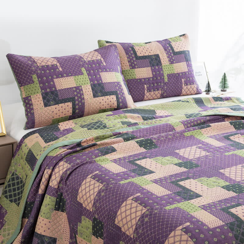 Vintage Patchwork Baumwollgaze Jacquard Bettdecke