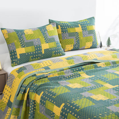 Vintage Patchwork Baumwollgaze Jacquard Bettdecke