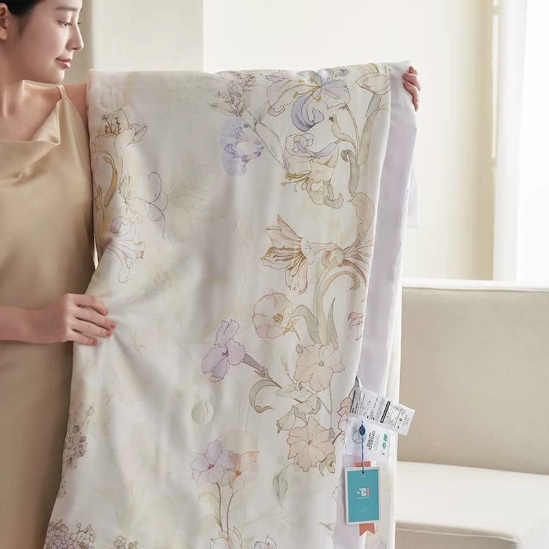 Weiches Sommer-Bettwäscheset mit frischem Blumenmuster (4-teilig)