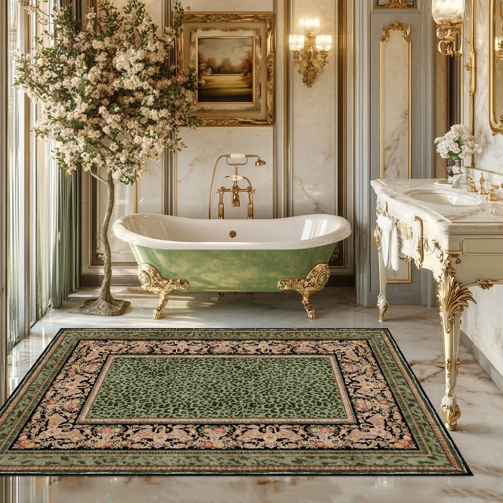 Rutschfester Teppich im Barock-Leoparden-Stil für drinnen und draußen