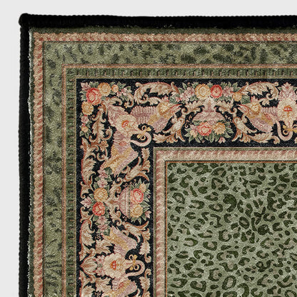 Rutschfester Teppich im Barock-Leoparden-Stil für drinnen und draußen