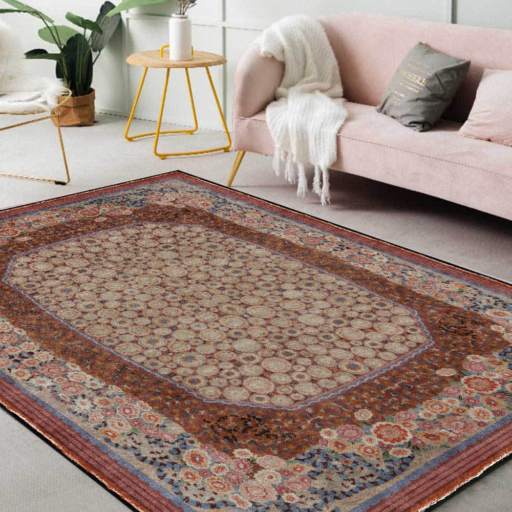 Eleganter, faltbarer Anti-Rutsch-Teppich mit Blumenmuster