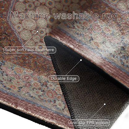 Eleganter, faltbarer Anti-Rutsch-Teppich mit Blumenmuster
