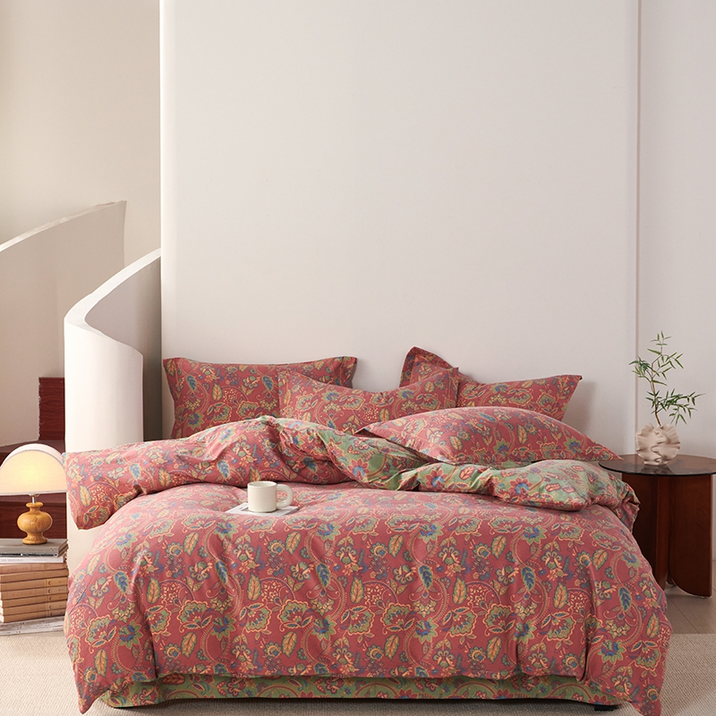 Wendebettwäscheset aus Baumwolle im Bohemian-Stil (4-teilig)
