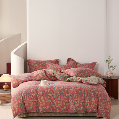 Wendebettwäscheset aus Baumwolle im Bohemian-Stil (4-teilig)