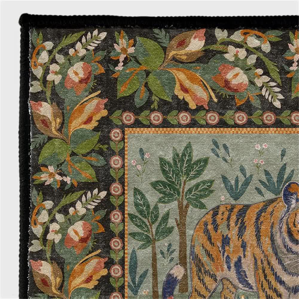 Rutschfester, waschbarer, weicher Teppich „Jungle Tiger“