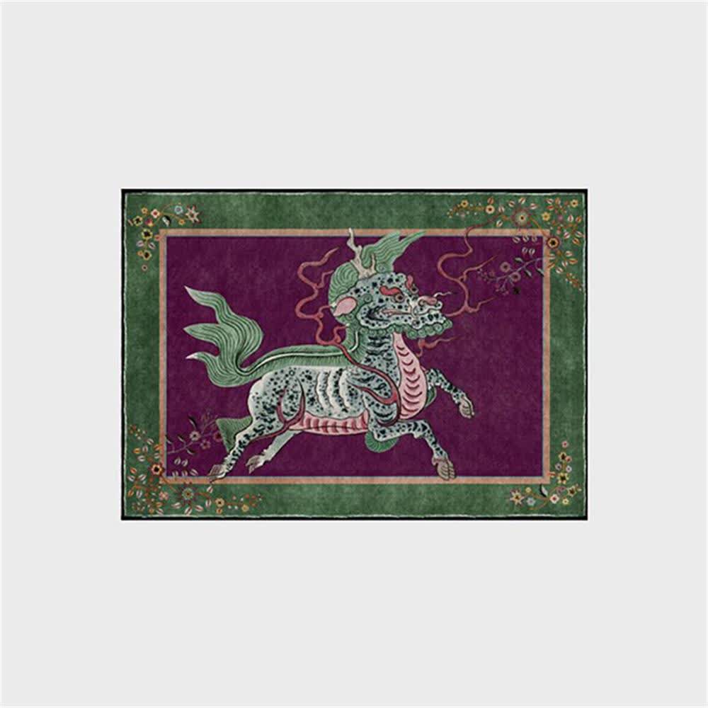 Orientalischer Retro-Kirin-Teppich, waschbar, weich