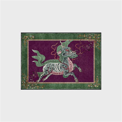 Orientalischer Retro-Kirin-Teppich, waschbar, weich