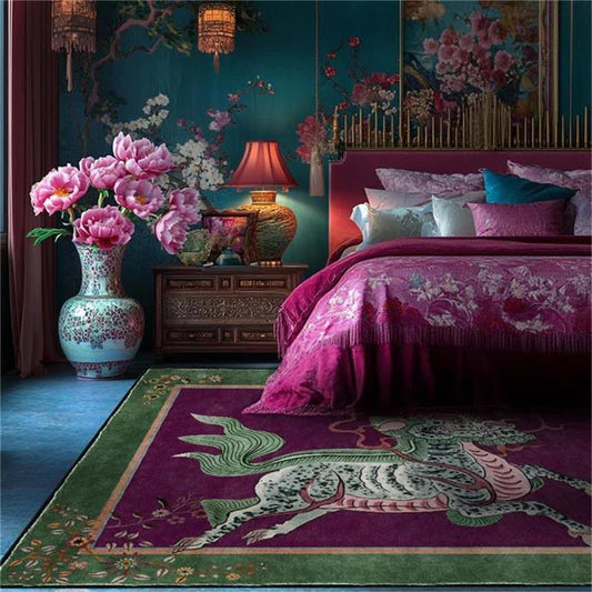 Orientalischer Retro-Kirin-Teppich, waschbar, weich