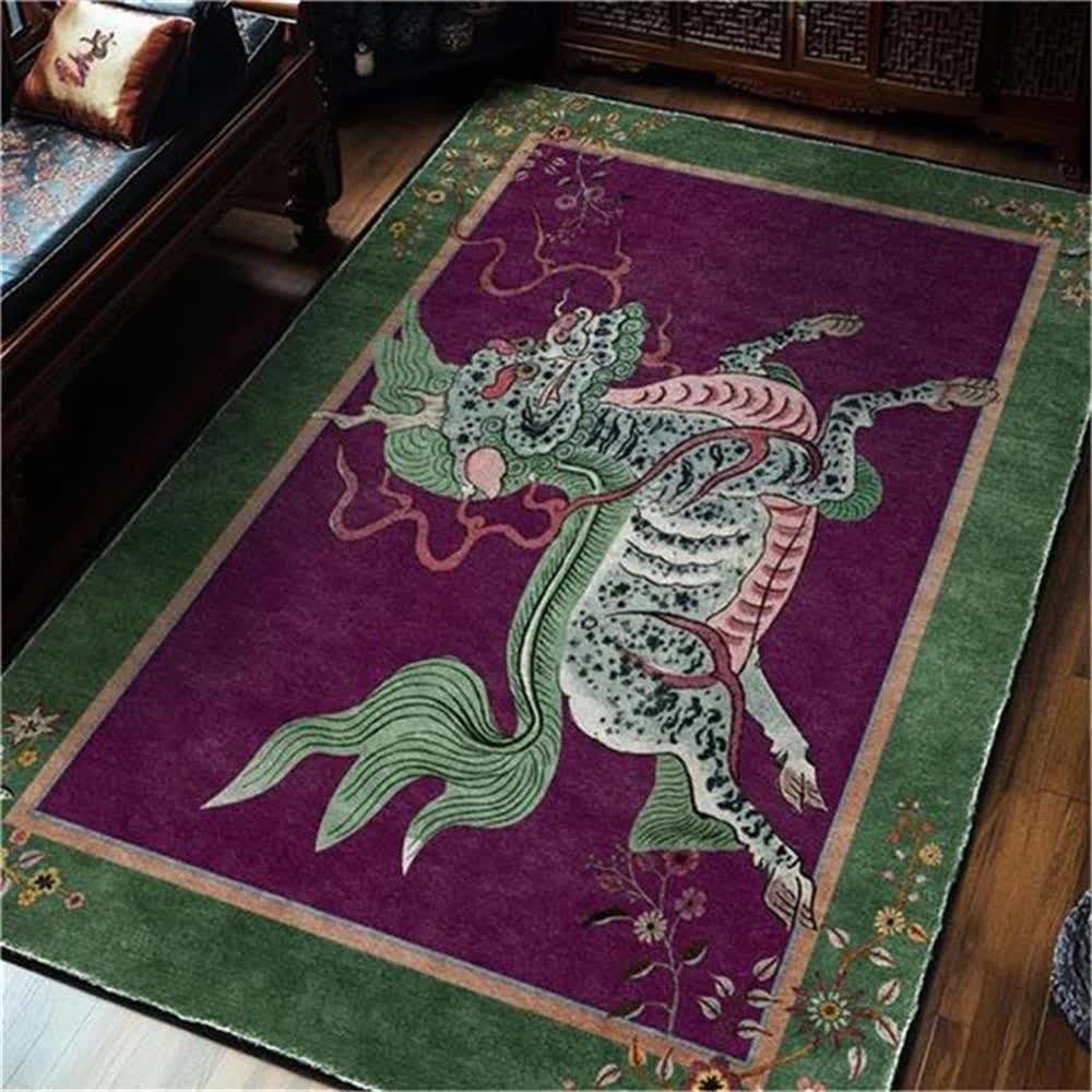 Orientalischer Retro-Kirin-Teppich, waschbar, weich