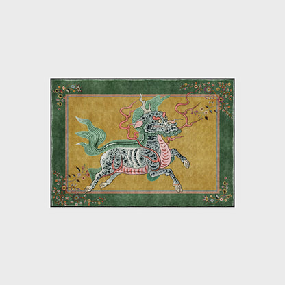 Orientalischer Retro-Kirin-Teppich, waschbar, weich