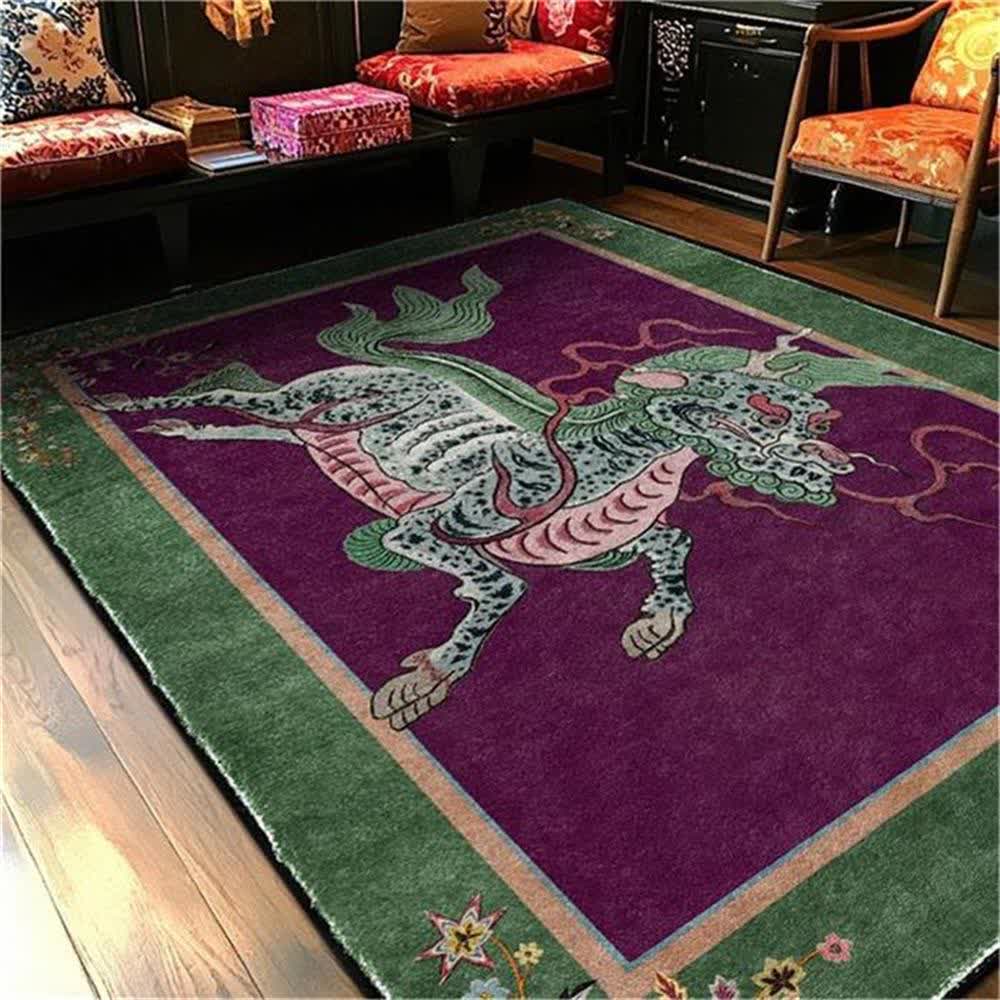 Orientalischer Retro-Kirin-Teppich, waschbar, weich