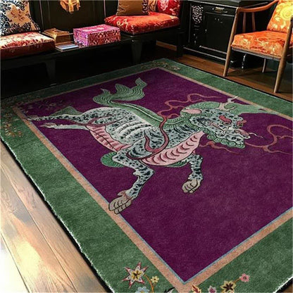Orientalischer Retro-Kirin-Teppich, waschbar, weich