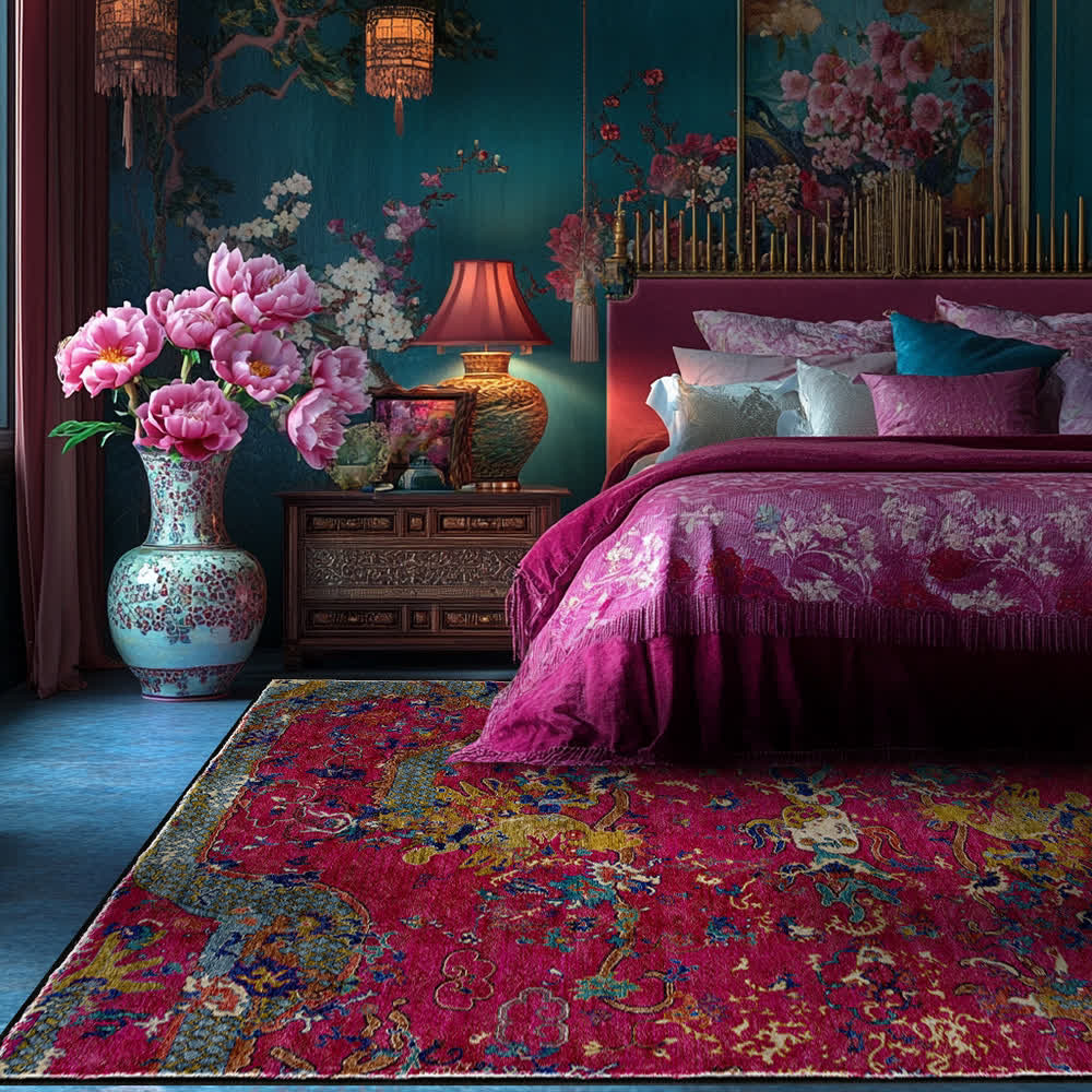 Waschbarer, weicher Teppich „Oriental Dragon“