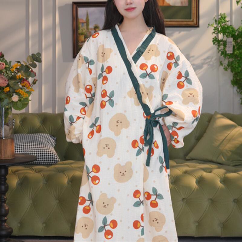 Jacquard-Nachthemd mit Bärenmotiv in Übergröße