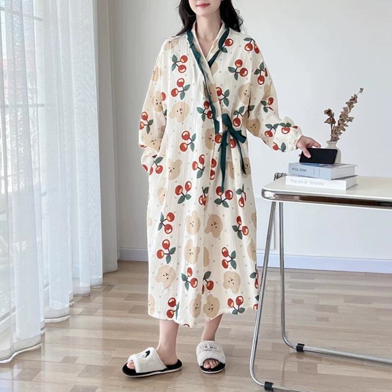 Jacquard-Nachthemd mit Bärenmotiv in Übergröße