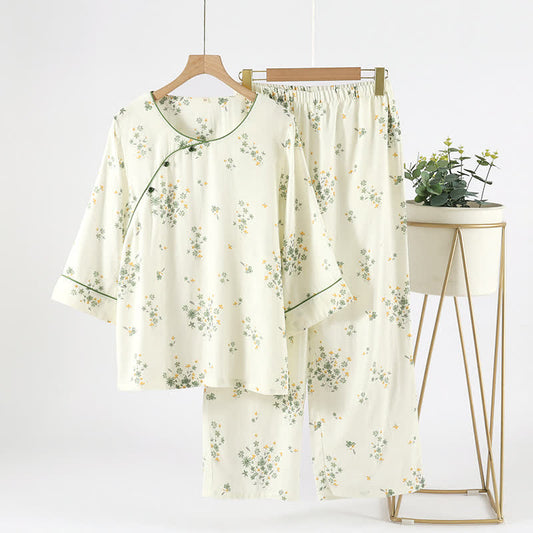 Pastorales Pyjama-Set aus weicher Bambusfaser