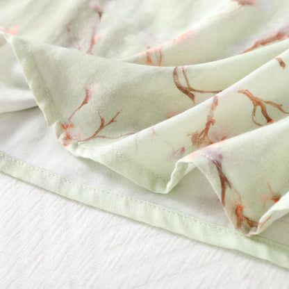 Pflaumenblüten-Pyjama-Set aus Bambusfaser