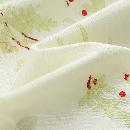 Kimono-Nachthemd aus Baumwollgaze im Pastoralstil