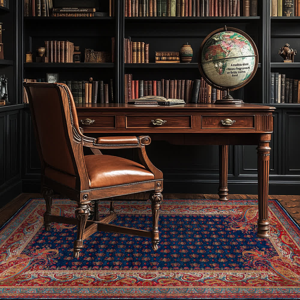 Weicher, rutschfester Retro-Paisley-Teppich für drinnen und draußen
