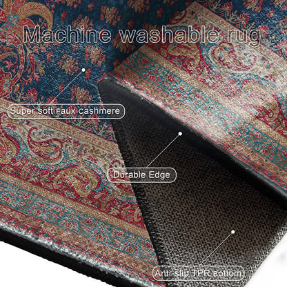 Weicher, rutschfester Retro-Paisley-Teppich für drinnen und draußen