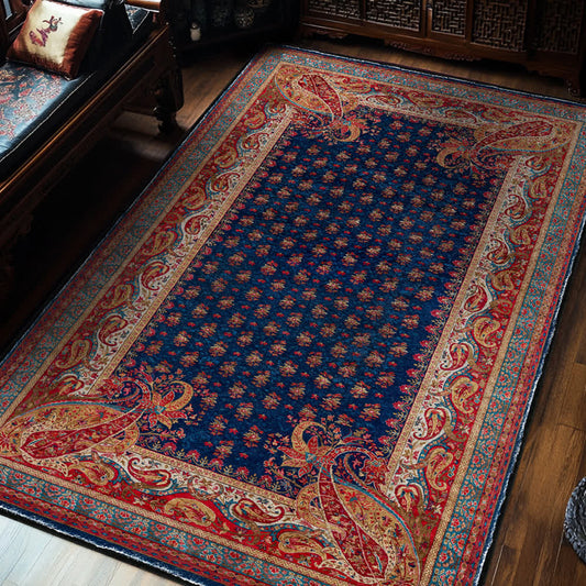 Weicher, rutschfester Retro-Paisley-Teppich für drinnen und draußen