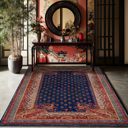Weicher, rutschfester Retro-Paisley-Teppich für drinnen und draußen