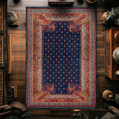 Weicher, rutschfester Retro-Paisley-Teppich für drinnen und draußen