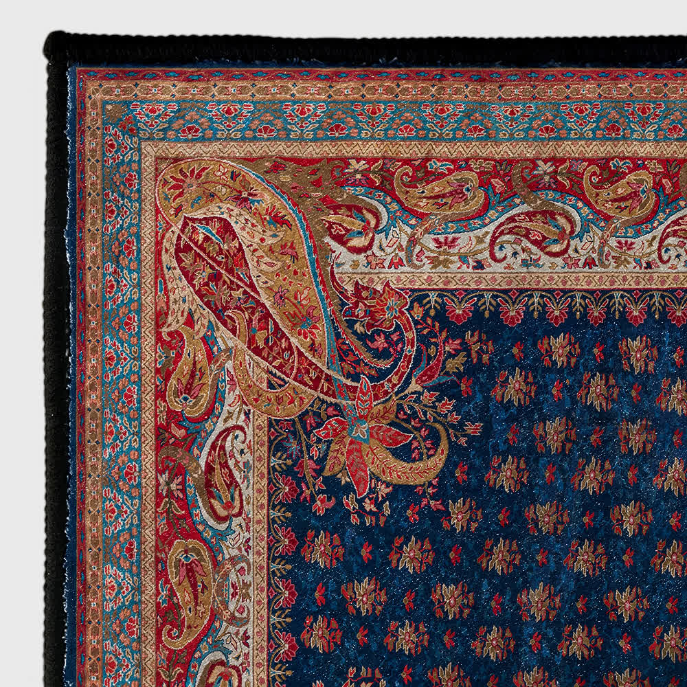 Weicher, rutschfester Retro-Paisley-Teppich für drinnen und draußen