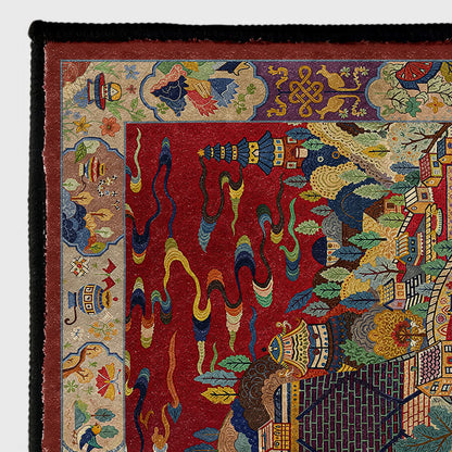 Faltbarer Anti-Rutsch-Teppich mit orientalischer Landschaft