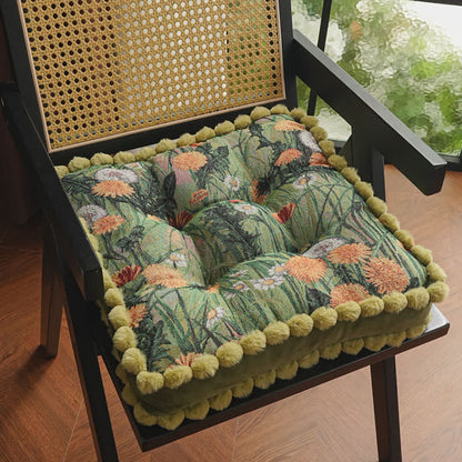 Dekoratives, weiches Bodenstuhlkissen mit Blumenmuster