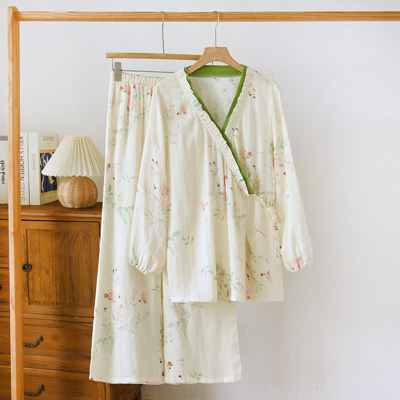 Rustikales Pyjama-Set aus Bambusfaser