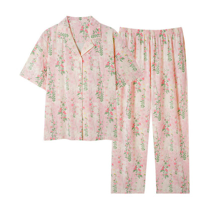 Ländliches Sommer-Loungewear-Set mit Blumenmuster